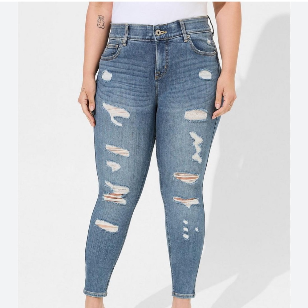 Torrid, Bombshell Skinny Jeans, Size 16R, Color Tides